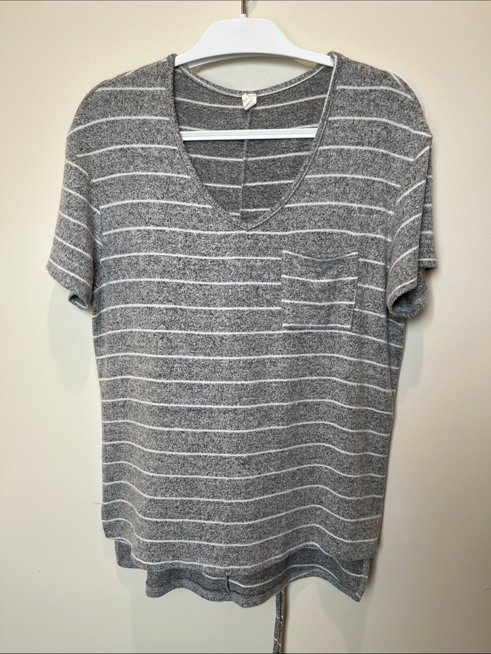 Pinkblush Gray & White Striped Pajamas (Maternity)